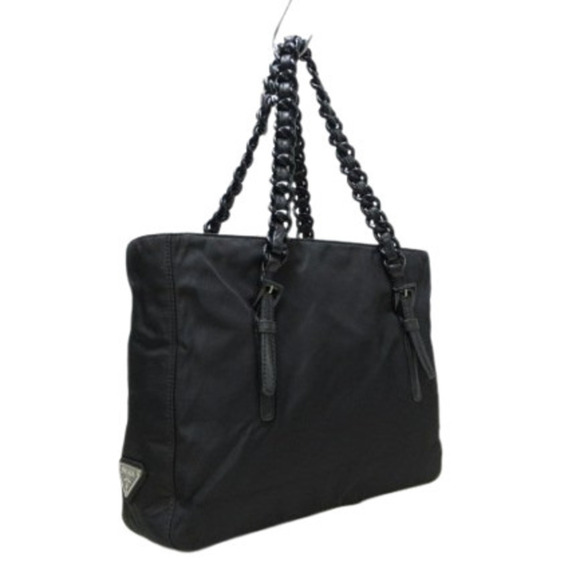 PRADA Black Leather Shoulder Bag - Picture 2 of 8